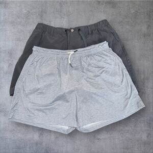 Chubbies Men’s Size XL Black Gray Drawstring Active Gym Shorts Lot Of 2